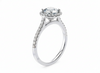 Platinum Diamond Ring - Aphrodite Halo Engagement Ring - Divine Diamond Halo Ring in 9k, 14k, 18k Gold & Platinum - by Hearts Forever Jewellers