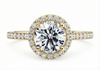 Platinum Diamond Ring - Aphrodite Halo Engagement Ring - Divine Diamond Halo Ring in 9k, 14k, 18k Gold & Platinum - by Hearts Forever Jewellers