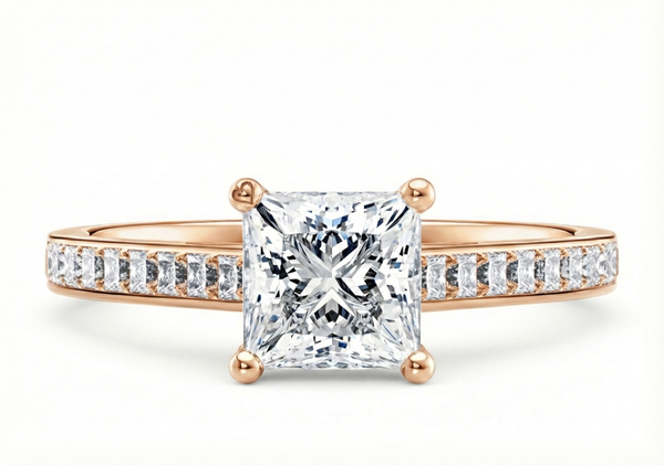 Platinum Diamond Ring - Aurora Diamond Band Engagement Ring - Celestial Pave Diamond Band in 9k, 14k, 18k Gold & Platinum - by Hearts Forever Jewellers
