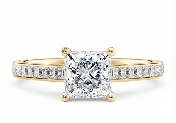 Platinum Diamond Ring - Aurora Diamond Band Engagement Ring - Celestial Pave Diamond Band in 9k, 14k, 18k Gold & Platinum - by Hearts Forever Jewellers