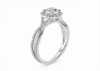 Platinum Diamond Ring - Bellatrix Halo Engagement Ring - Celestial Diamond Halo Ring in 9k, 14k, 18k Gold & Platinum - by Hearts Forever Jewellers