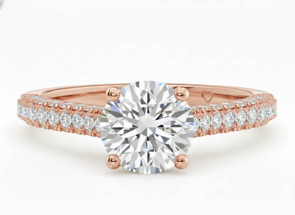 Platinum Diamond Ring - Bloomsbury Vintage Engagement Ring - Art Deco Style Diamond Ring in 9k, 14k, 18k Gold & Platinum - by Hearts Forever Jewellers