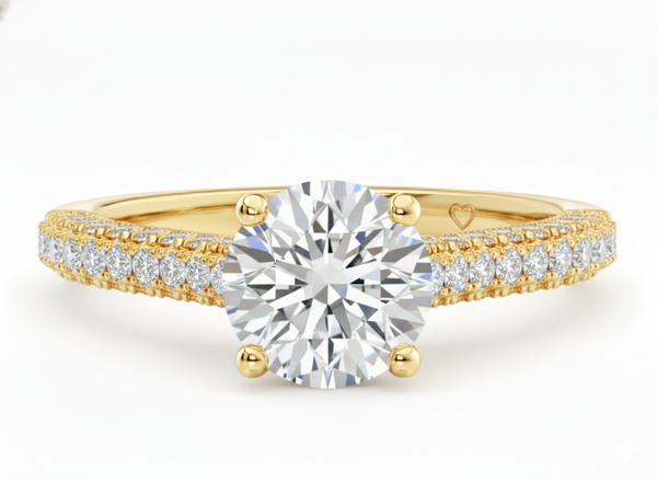 Platinum Diamond Ring - Bloomsbury Vintage Engagement Ring - Art Deco Style Diamond Ring in 9k, 14k, 18k Gold & Platinum - by Hearts Forever Jewellers