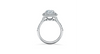 Tiffany Soleste Cushion-cut Double Halo Engagement Ring with a Diamond White Gold Band