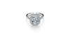Pre-owned Tiffany Soleste Cushion-cut Double Halo Engagement Ring with a Diamond Platinum Band