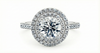 Platinum Diamond Ring - Empress Halo Engagement Ring - Imperial Diamond Halo Ring in 9k, 14k, 18k Gold & Platinum - by Hearts Forever Jewellers