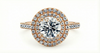 Platinum Diamond Ring - Empress Halo Engagement Ring - Imperial Diamond Halo Ring in 9k, 14k, 18k Gold & Platinum - by Hearts Forever Jewellers