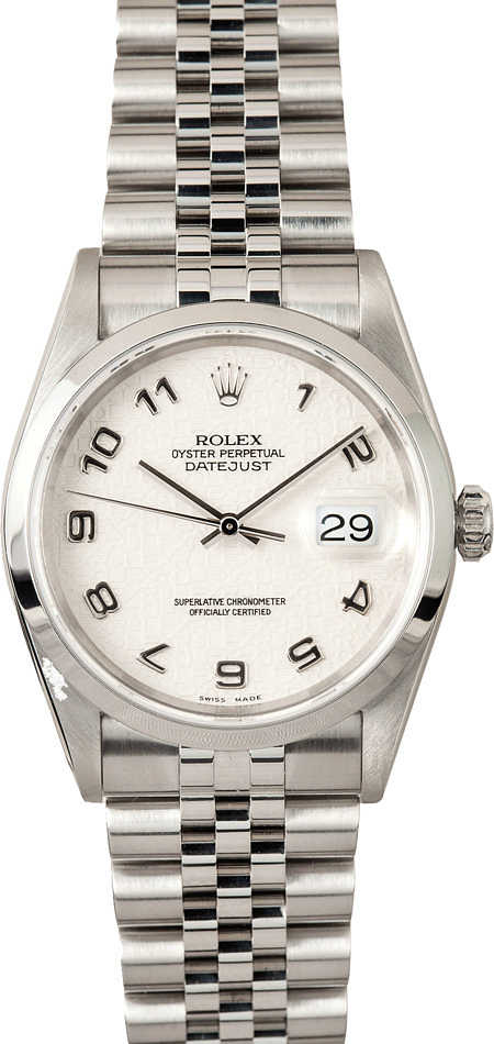 Rolex Datejust 36 16200 - Silver Jubilee Arabic