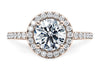 Platinum Diamond Ring - Isabella Halo Engagement Ring - Regal Diamond Halo Ring in 9k, 14k, 18k Gold & Platinum - by Hearts Forever Jewellers