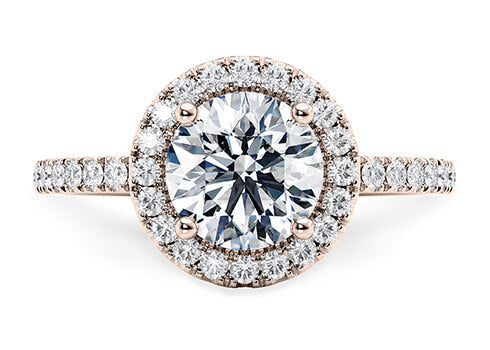 Platinum Diamond Ring - Isabella Halo Engagement Ring - Regal Diamond Halo Ring in 9k, 14k, 18k Gold & Platinum - by Hearts Forever Jewellers