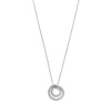 9ct White Gold 0.31ct Diamond Circle Pendant with 18in/45cm Chain