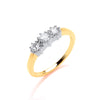 9ct Y/G 0.50ct Diamond Trilogy Ring