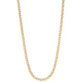 Y/G 8.0mm Plain & Cz Belcher Chain