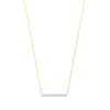 9ct Yellow Gold 0.20ct Diamond Bar Necklace