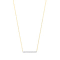 9ct Yellow Gold 0.20ct Diamond Bar Necklace
