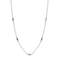 Silver Five Colour CZs Necklace /Bracelet
