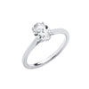 18ct White Gold 1.00ctw Oval Cut LAB GROWN Ring IGI Certified