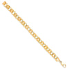 Y/G Plain & Engraved 10mm Round Belcher Chain