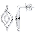 9ct White Gold 0.25ct Dia Drop Earrings
