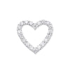 18ct White Gold 1.01ct Heart Shaped Drop Pendant