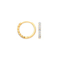 9ct Yellow Gold Round 0.10ctw Diamond Hoops