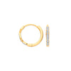 9ct Yellow Gold Round 0.08ctw Diamond Hoops