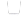 9ct White Gold 0.20ct Diamond Bar Necklace (18in/45cm) Chain