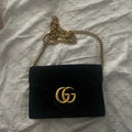 Gucci GG Marmont Chain Wallet Matelasse Velvet
