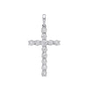 9ct White Gold 0.27ct Diamond Cross