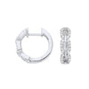 9ct White Gold 0.25ct Curb Huggies