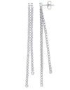 18ct White Gold Double Row 0.50ctw Drop Earrings