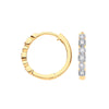 9ct Yellow Gold Round 0.10ctw Diamond Hoops