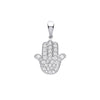 9ct White Gold 0.18ct diamonds Hamsa Pendant