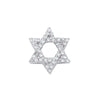 9ct White Gold 0.10ct Diamonds Star of David Pendant