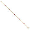 9ct Yellow Gold bracelet 0.40ct Diamond 1.15ct Ruby