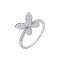 9ct White Gold 0.27ct Butterfly Ring