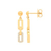 9ct Yellow Gold 0.18ctw Drop Earrings