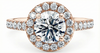 Platinum Diamond Ring - Medici Halo Engagement Ring - Diamond Halo Ring in 9k, 14k, 18k Gold & Platinum - by Hearts Forever Jewellers