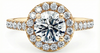Platinum Diamond Ring - Medici Halo Engagement Ring - Diamond Halo Ring in 9k, 14k, 18k Gold & Platinum - by Hearts Forever Jewellers