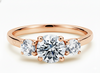 Platinum Diamond Ring - Roma Trilogy Engagement Ring - Three Stone Diamond Ring in 9k, 14k, 18k Gold & Platinum - by Hearts Forever Jewellers