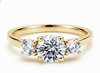 Platinum Diamond Ring - Roma Trilogy Engagement Ring - Three Stone Diamond Ring in 9k, 14k, 18k Gold & Platinum - by Hearts Forever Jewellers