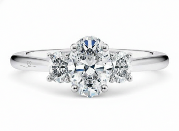 Platinum Diamond Ring - Venice Trilogy Engagement Ring - Three Stone Diamond Ring in 9k, 14k, 18k Gold & Platinum - by Hearts Forever Jewellers