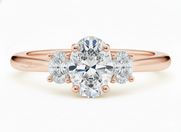 Platinum Diamond Ring - Venice Trilogy Engagement Ring - Three Stone Diamond Ring in 9k, 14k, 18k Gold & Platinum - by Hearts Forever Jewellers