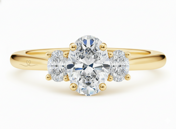 Platinum Diamond Ring - Venice Trilogy Engagement Ring - Three Stone Diamond Ring in 9k, 14k, 18k Gold & Platinum - by Hearts Forever Jewellers